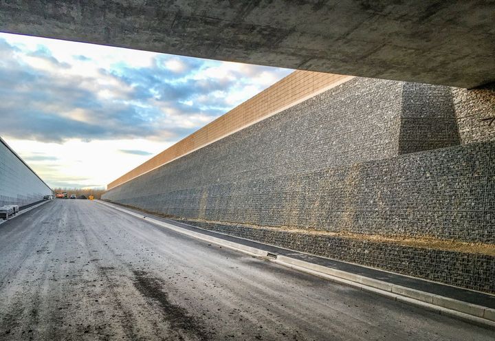 Terramesh minéral et habillage en gabions éléctrosoudés