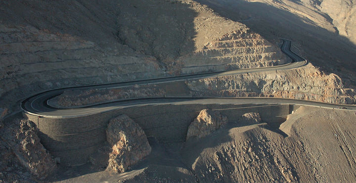 Distant view of completed Terramesh wall