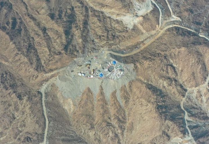 Aerial view of construction