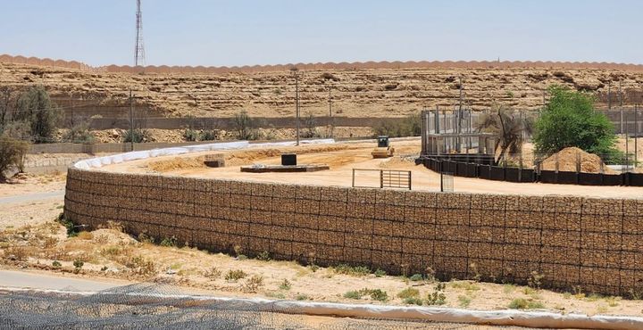 Ongoing Terramesh MSE wall along a long stretch