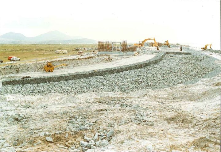 Original construction if revetment at firing range