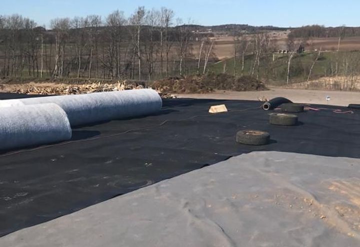 Construction phase: laying of the MacDrain W rolls