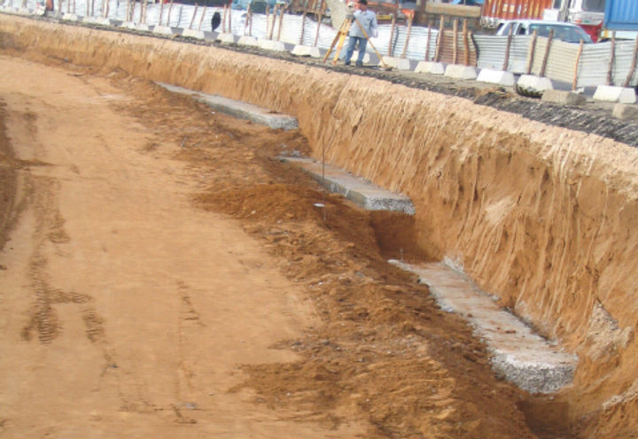 Photo-1: Construction of levelling pad