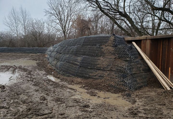 Berm fully constructed