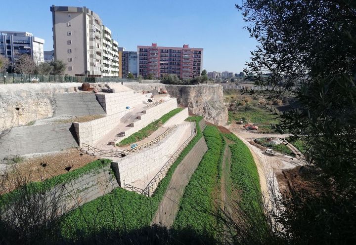 Vista generale dell'opera a costruzione ultimata