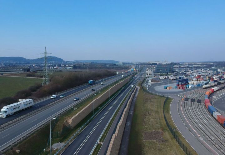End of the construction: drone aerial view