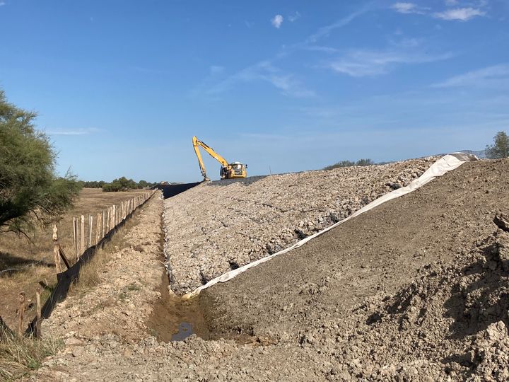 Vue d'ensemble du chantier avec Matelas Reno® Plus remplis