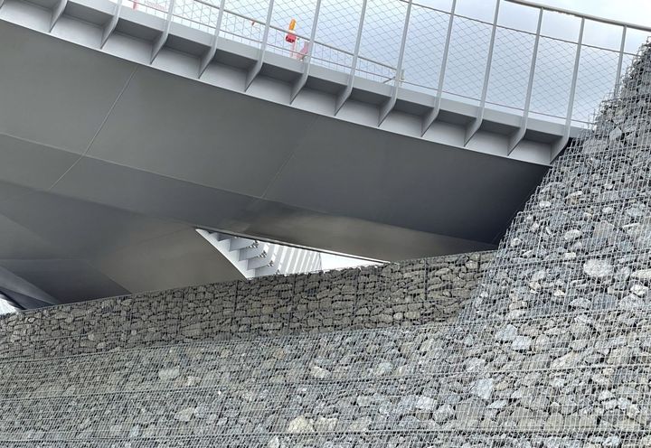 Detail of the bridge abutment