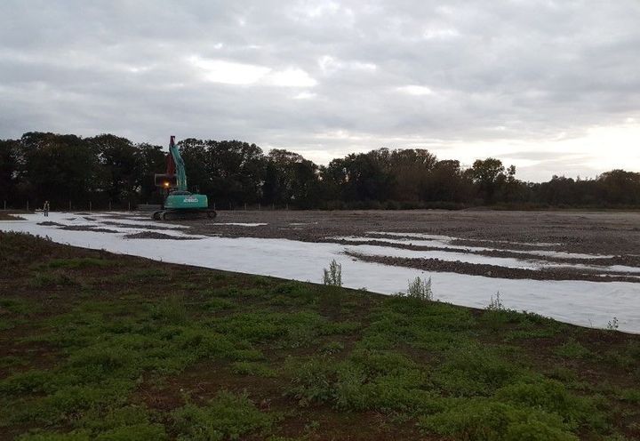 MacTex W2 laid over the existing ground - Oct 2015