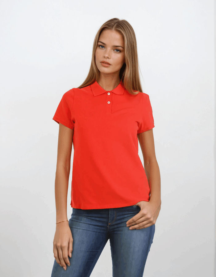 women cotton stretch polo