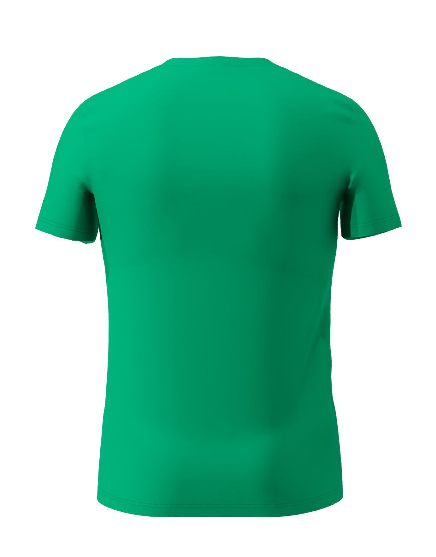 cotton stretch mens t shirt 3d emerald green back