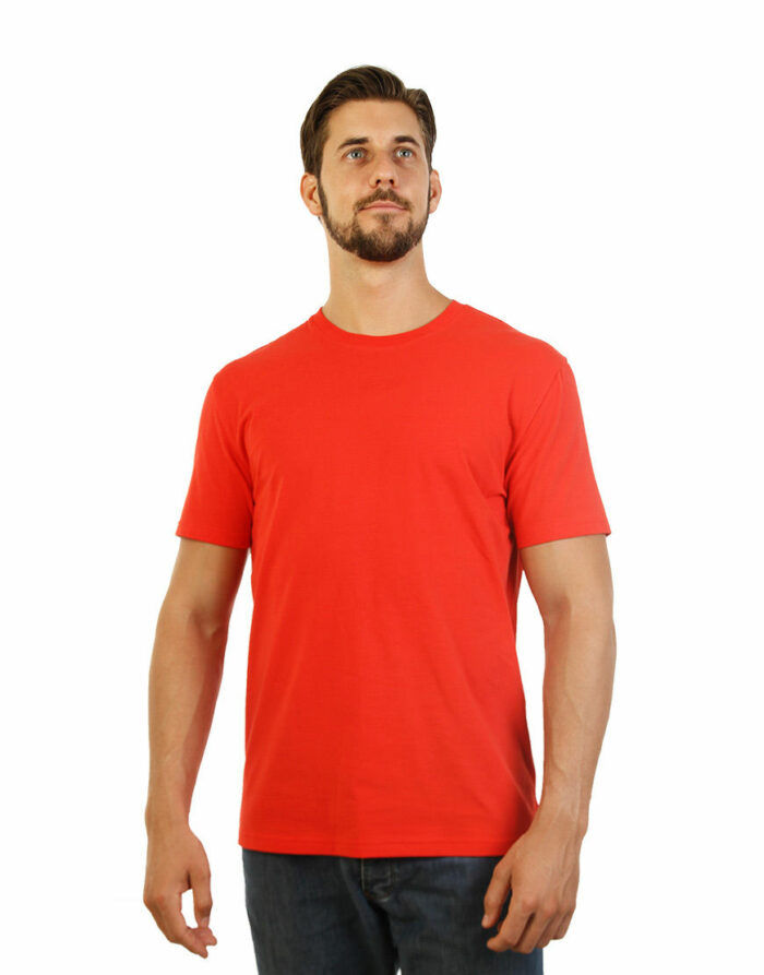 cotton stretch mens t shirt red