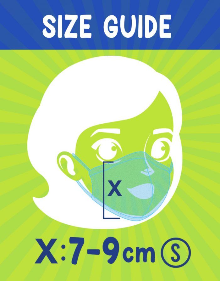 Junior face masks size guide