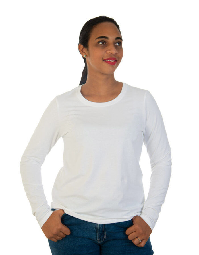 long sleeve women t shirt white