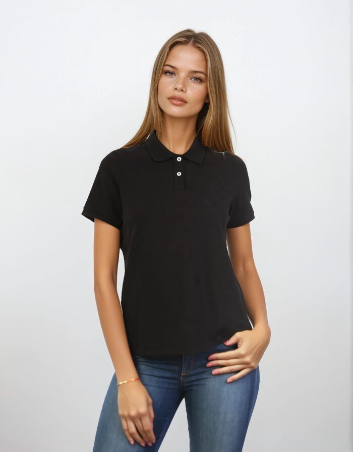 women cotton stretch polo