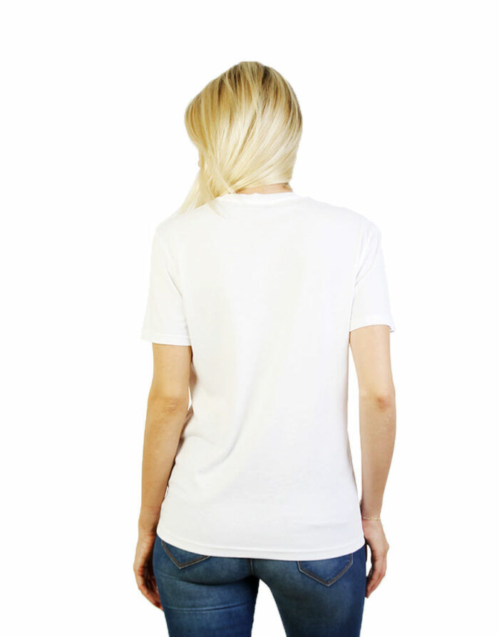 unisex classic t shirt women white back