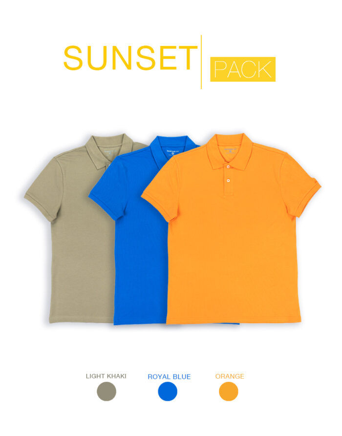 unisex sunset polo pack