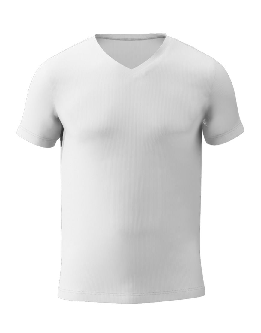 v neck men 3d t shirt white