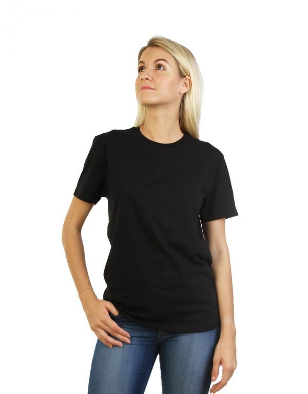 Black cotton T-shirt