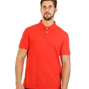 Men's Modern Fit Polo Red Print front