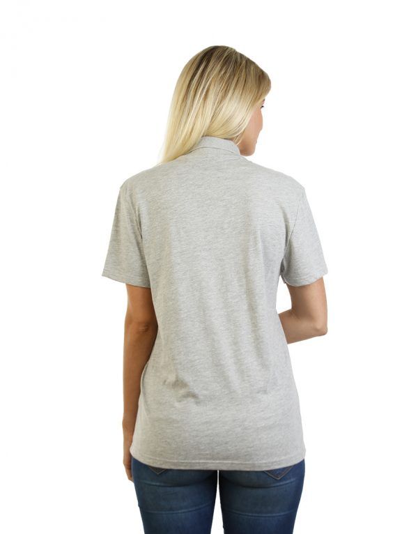 Unisex Classic Polo Grey Print Back