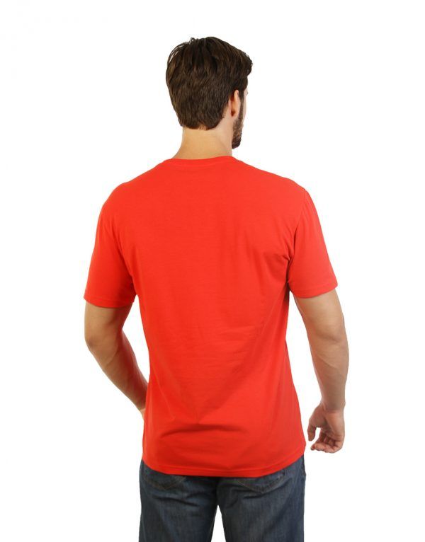 Red T-shirt for men side