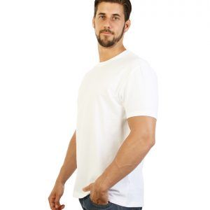 White T-shirt for men side