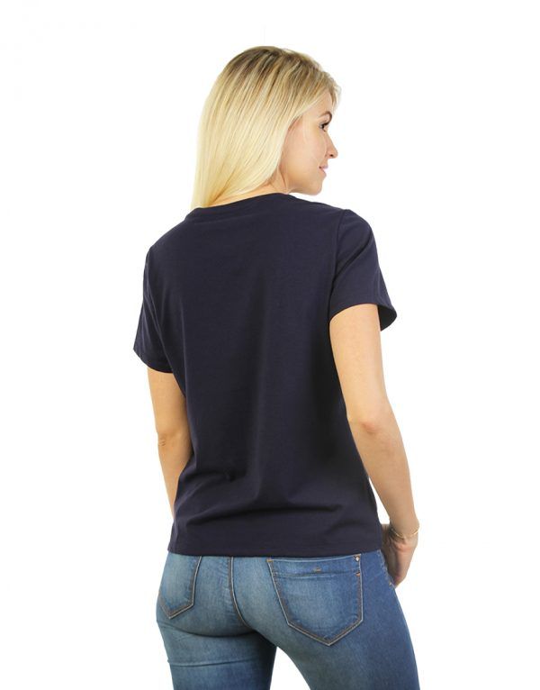 Navy Blue T-shirt for women back