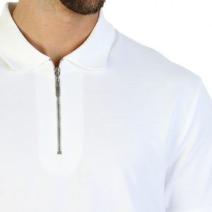 Embroidered White Polo Shirt Mauritius