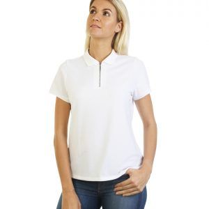 Women White Golfer Polo Shirt