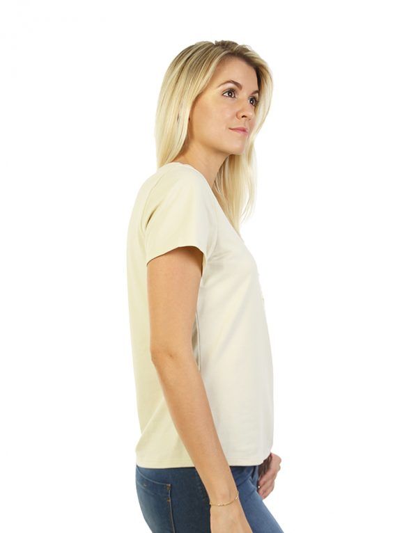 Beige T-shirt for Women Side