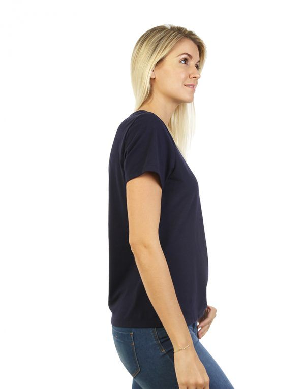 Navy Blue T-shirt for women side