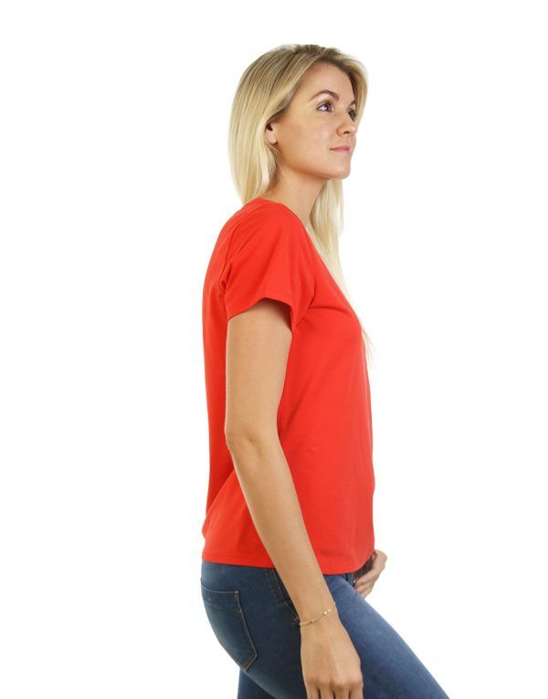 Red T-shirt for women side