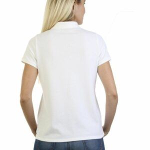 women modern fit polo white back