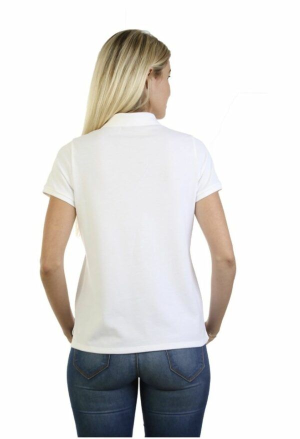 women modern fit polo white back