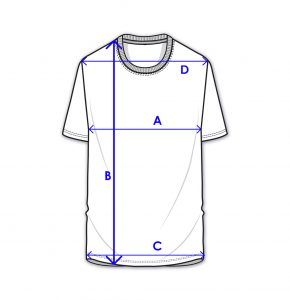 Size guide for our t-shirt & polos - Teamonite Mauritius