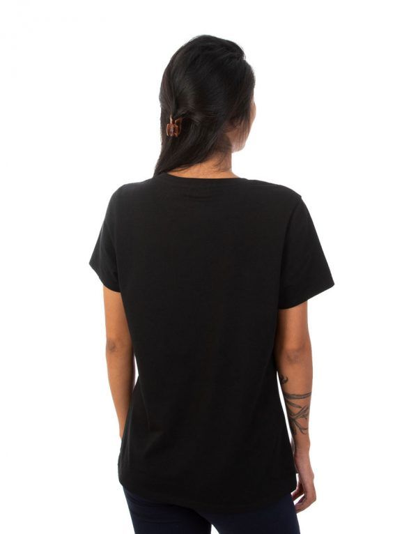 Ladies Black V-neck t-shirt