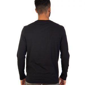 Men long black sleeve t-shirt back