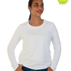 White long sleeve t-shirt for women front