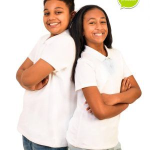 Tweens custom white polo shirt