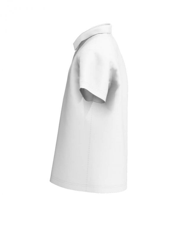 Tweens custom white polo shirt 3D left sleeve