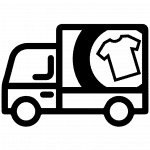 T-shirt delivery van icon
