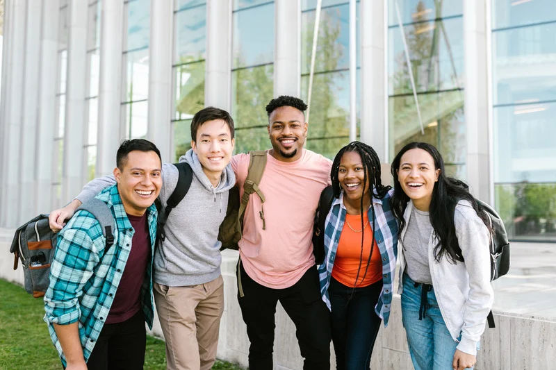 HS Students smiling_