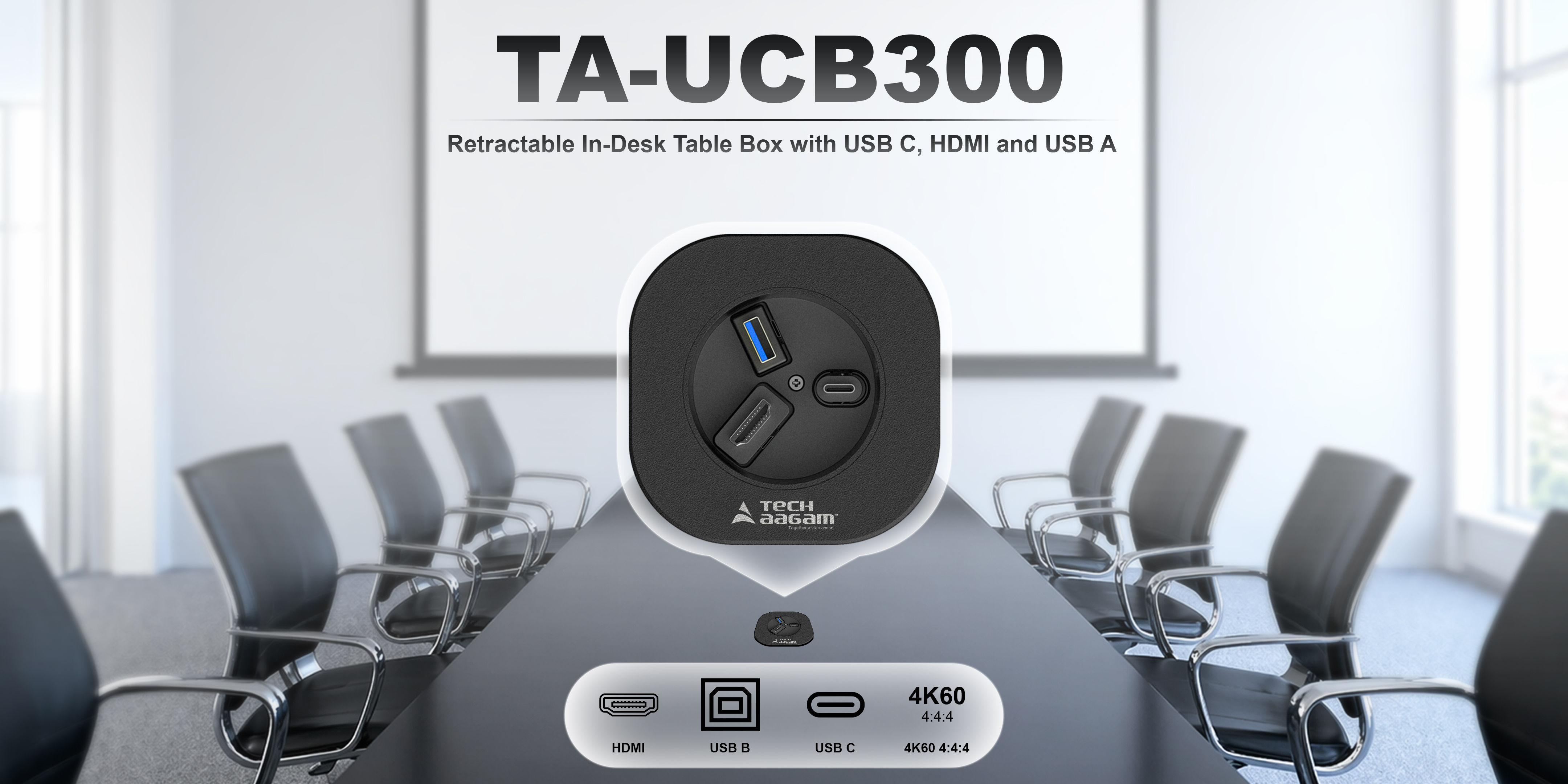 TA-UCB300 Retractable In-Desk Box