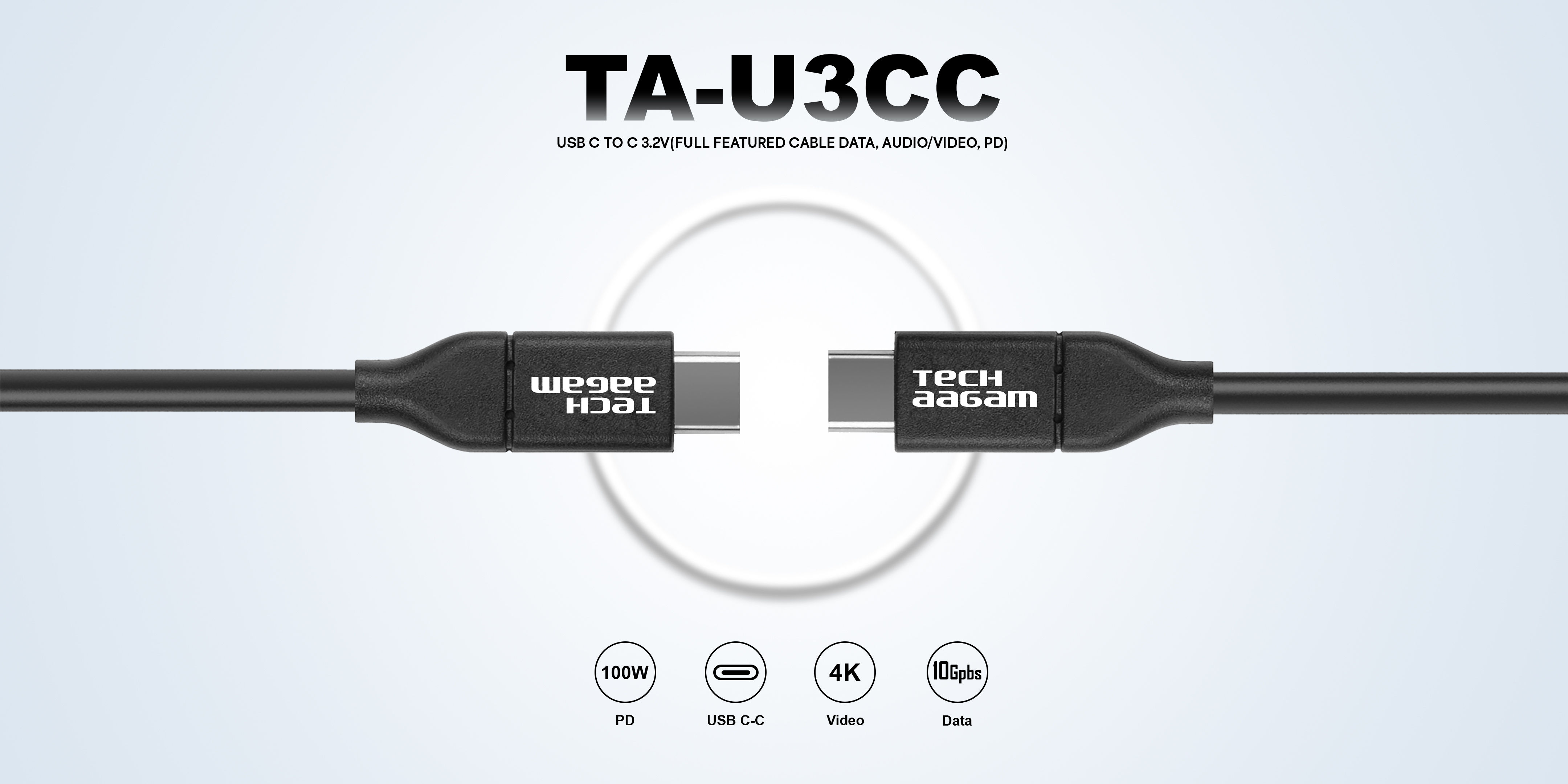 TA-U3CC FULL FEATURED USB C TO C CABLE-1.8M, 3M, 5M
