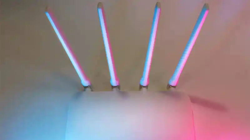 Modern WiFi 6 router improving broadband performance in multi-device homes