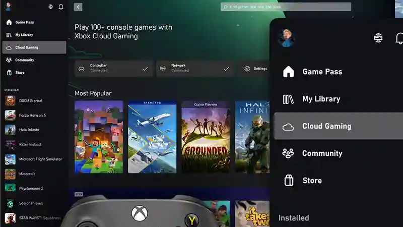xbox game bar recording panel on windows screen