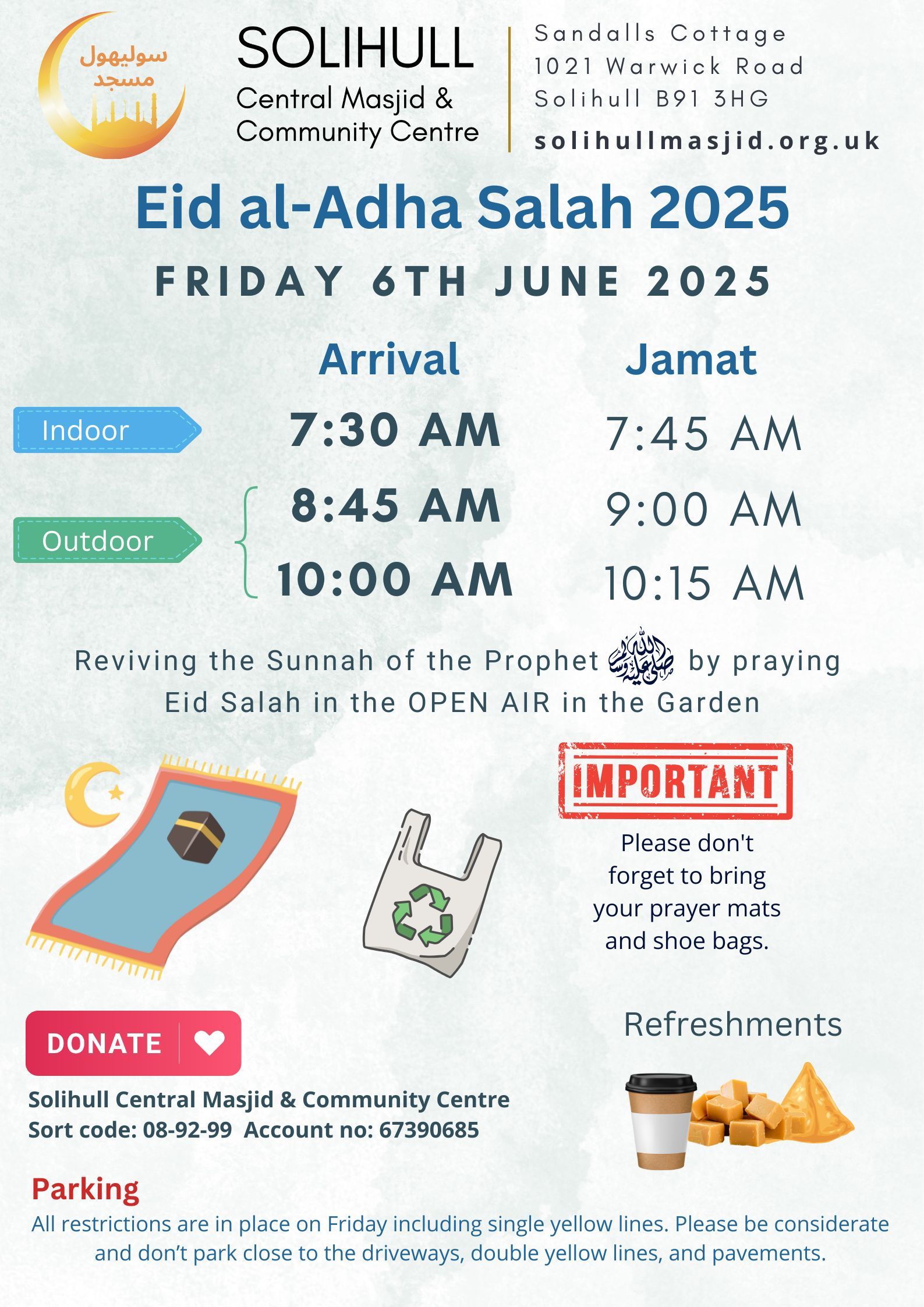 Announcement - Eid ul Adha