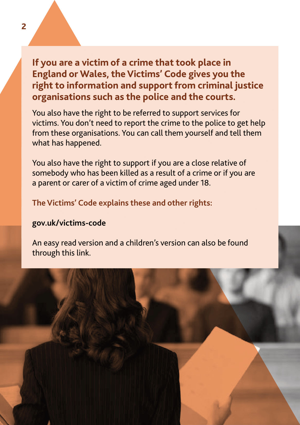 Victims’ Code of Crime – Solihull Central Masjid guidance for women and community members on legal rights, emotional support, police procedures, court protection, and how to report or seek help after a crime in England and Wales.
