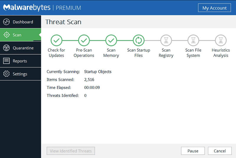 Malwarebytes threat scan software